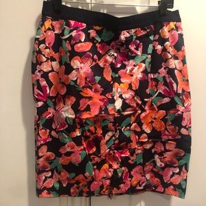 Ann Taylor flower mini skirt